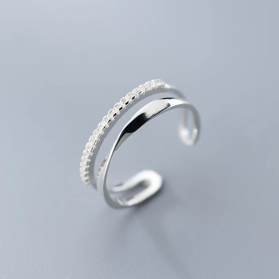 Adjustable ring in 925 sterling silver