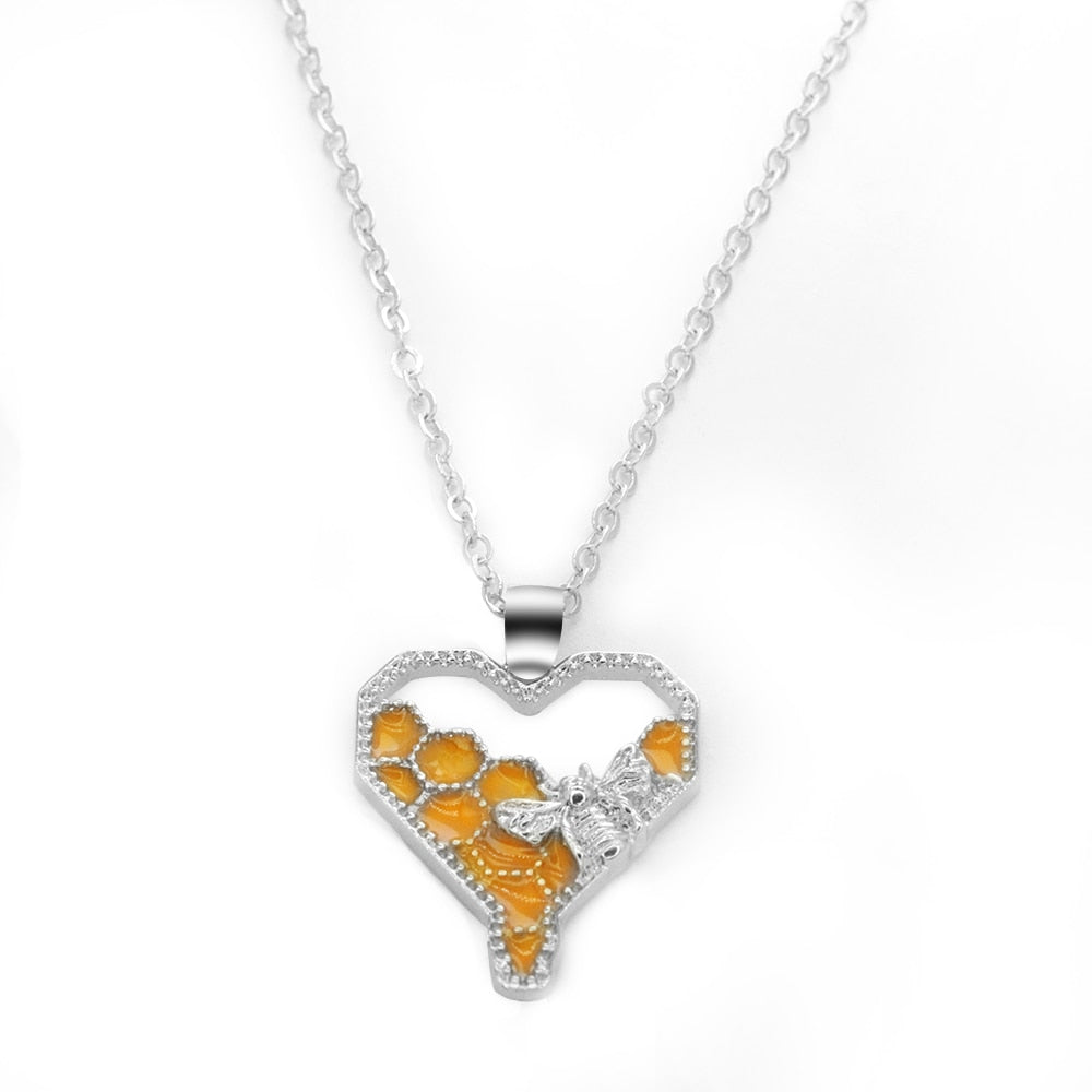 Mayan Bee Mellow Heart-halsband