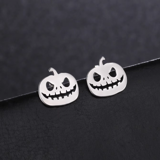 Pumpaörhängen ”halloween” av allergivänligt stålpläterat sterlingsilver 925