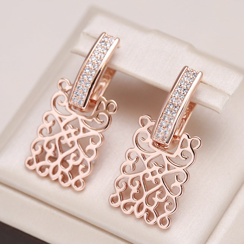 18K Rose Gold Plated Elegant Earrings