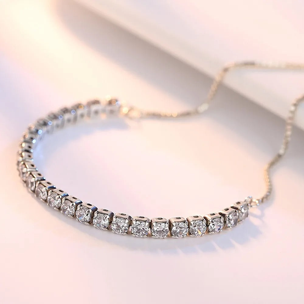 Beautiful 925 sterling silver and zirconia bracelet