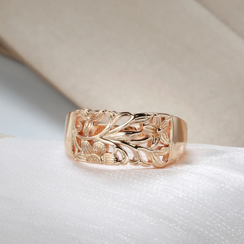 18K Rose Gold Plated with flowers and daisies