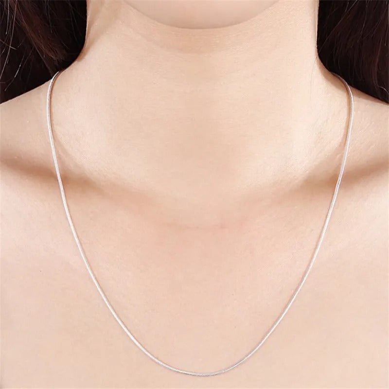 Single snake chain necklace made of 925 sterling silver